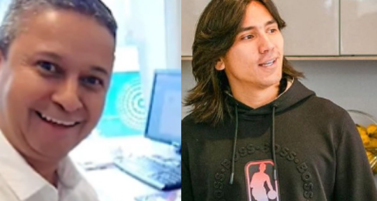 En la imagen el periodista Luis Guillermo Sosa y el candidato Albert Corredor