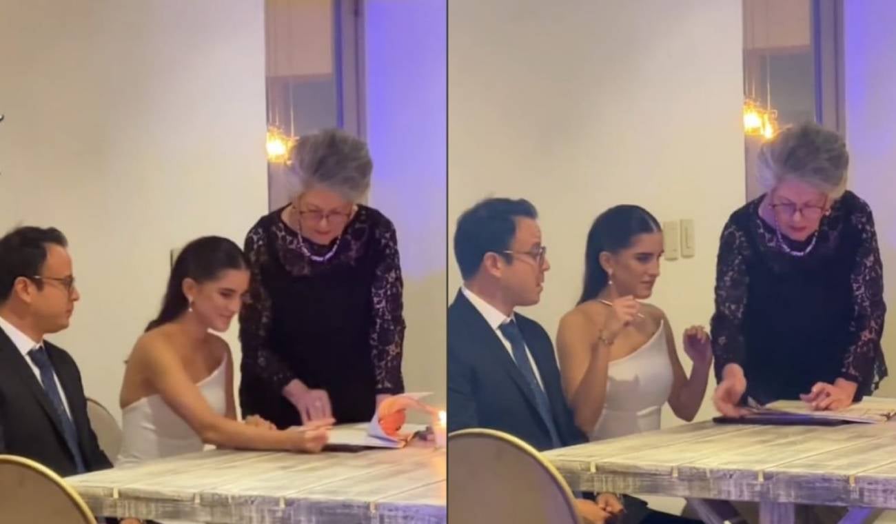 Acta de matrimonio casi se quema durante ceremonia