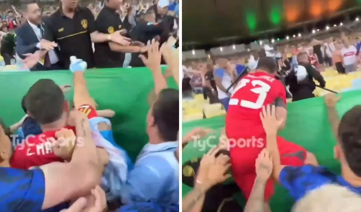 Dibu Martínez peleó con policías brasileños antes de Brasil vs Argentina