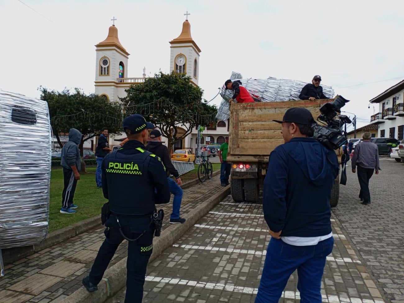 Desmonte del alumbrado navideño en La Unión, Antioquia