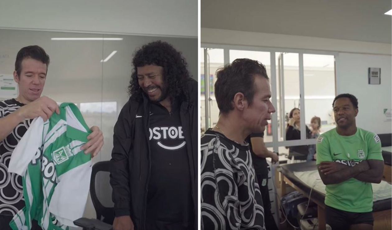 Así fue la visita de Rigoberto Urán a la sede de Atlético Nacional