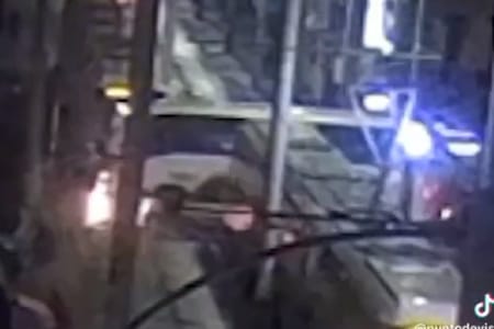 Accidente de tránsito en tranvía