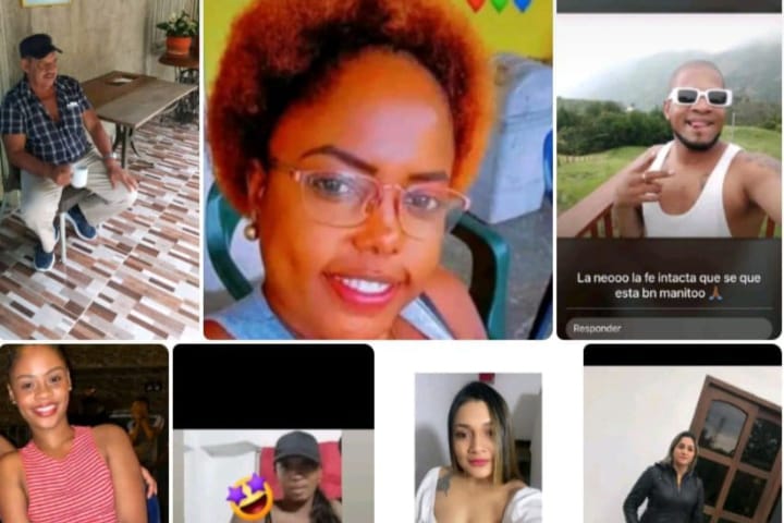 imagenes de los desaparecidos en tragedia de El Chocó