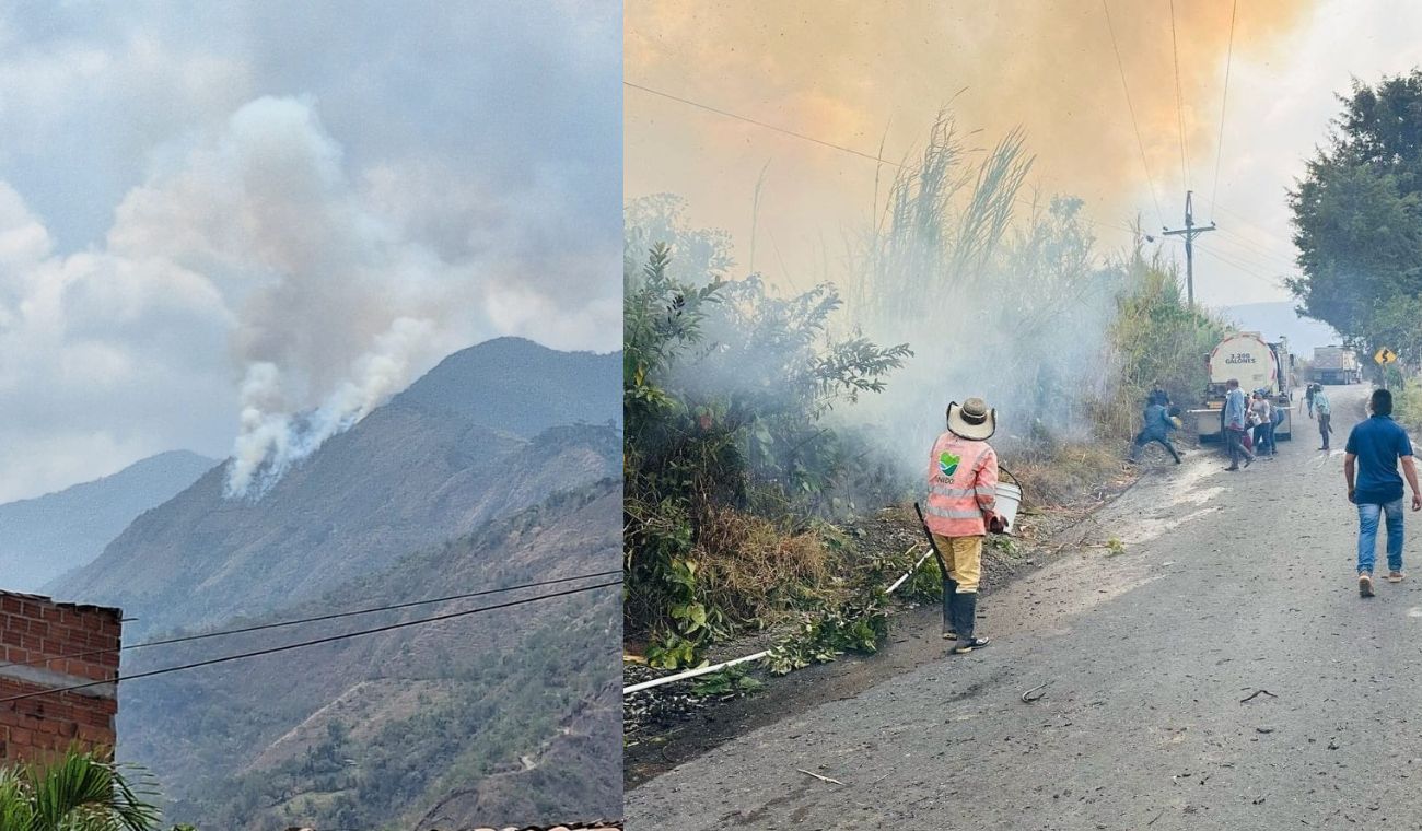 Incendio forestal en Peque