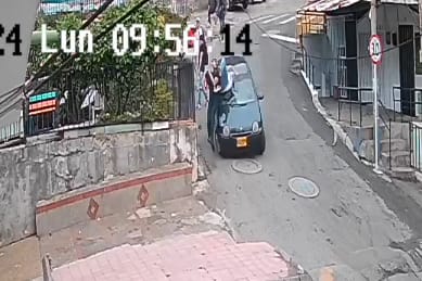 Accidente de transito en el barrio Caicedo de Medellín
