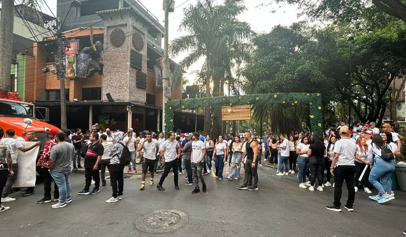 Plantón de comerciantes en El Poblado