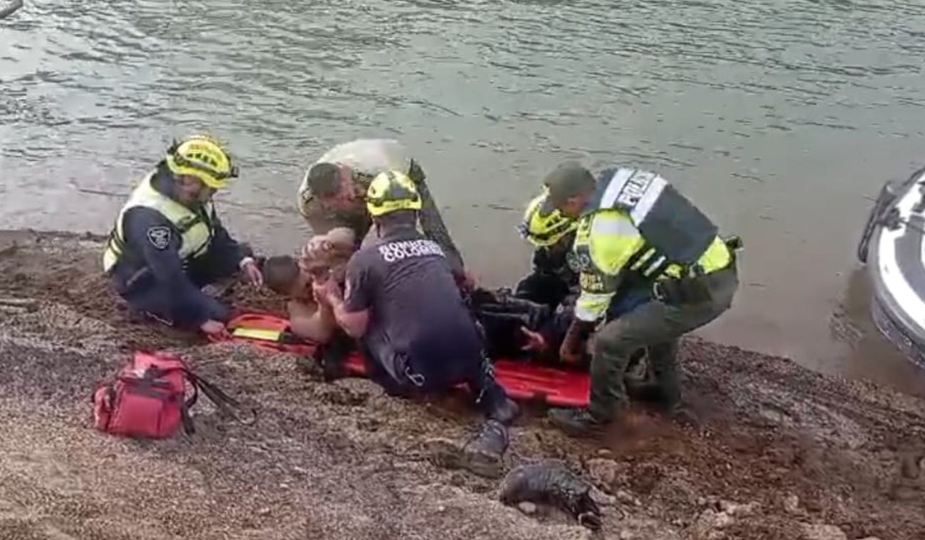 Se salvó de milagro: turista rescatado del embalse en Guatapé