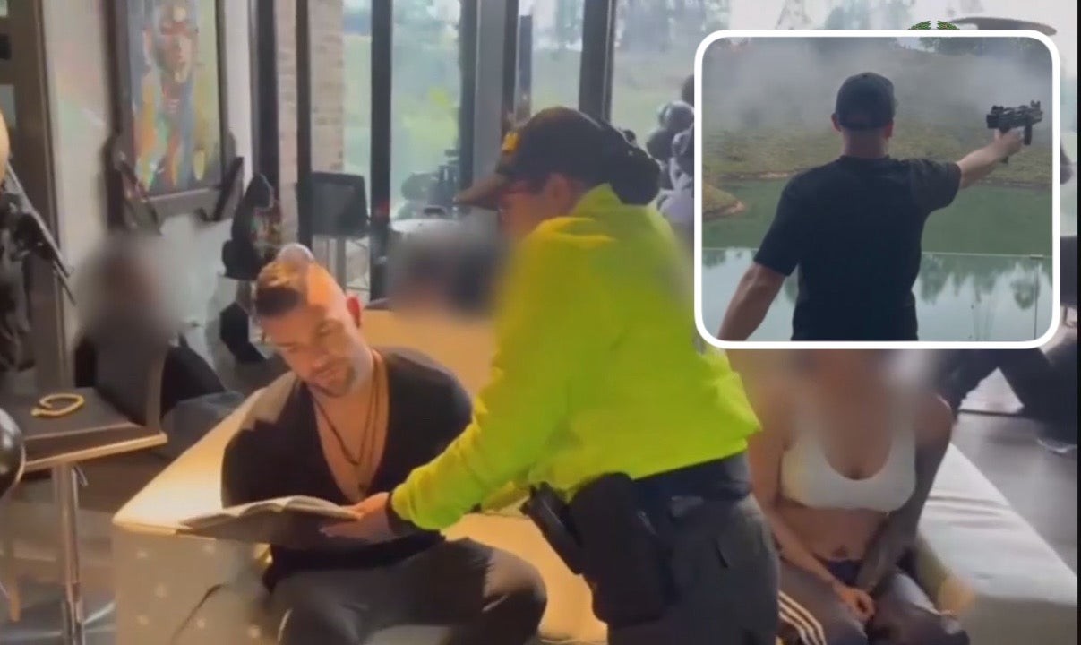 [Video] Fiesta narco en El Peñol: canadiense dispara al aire tras agasajar a capos de la droga.