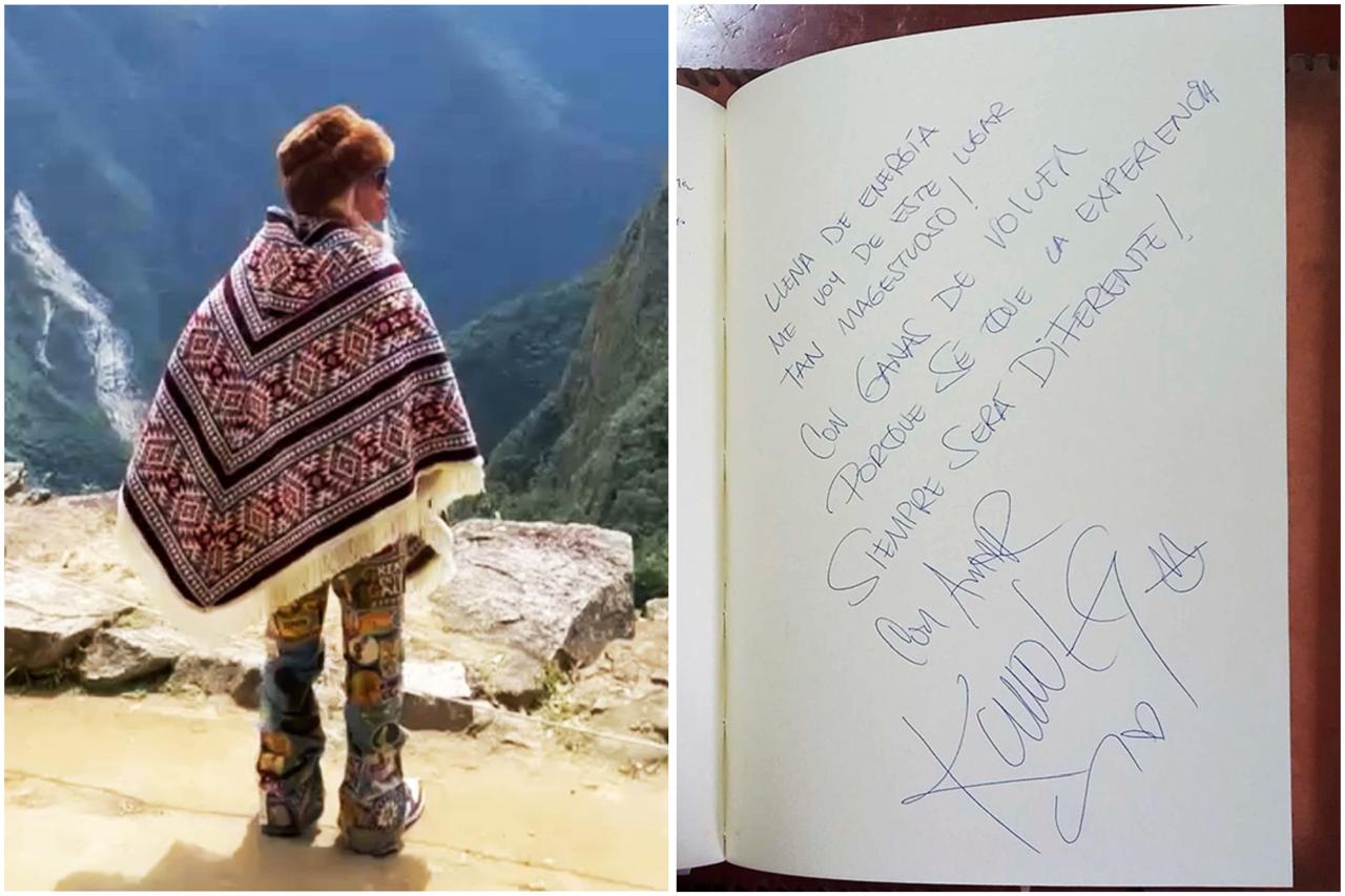 La Bichota deja huella... ¡y también un error ortográfico! en Machu Picchu