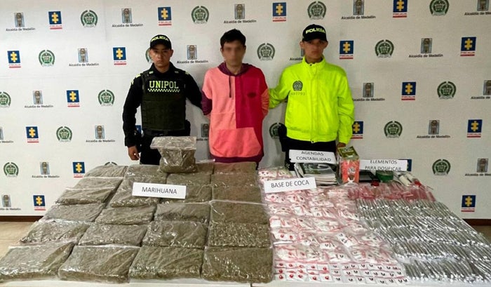 Capturado en Medellín por tráfico de estupefacientes