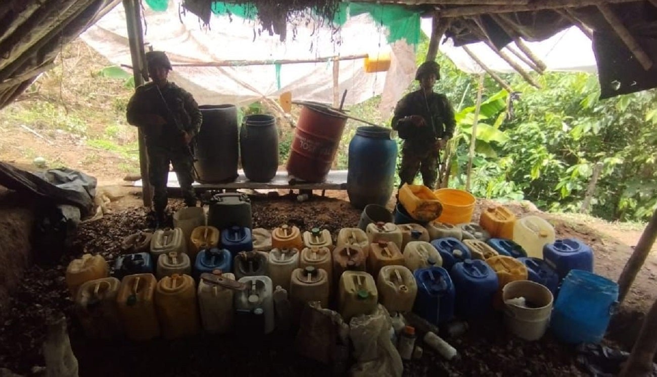 Laboratorios para procesar base de coca del Clan del Golfo en Antioquia