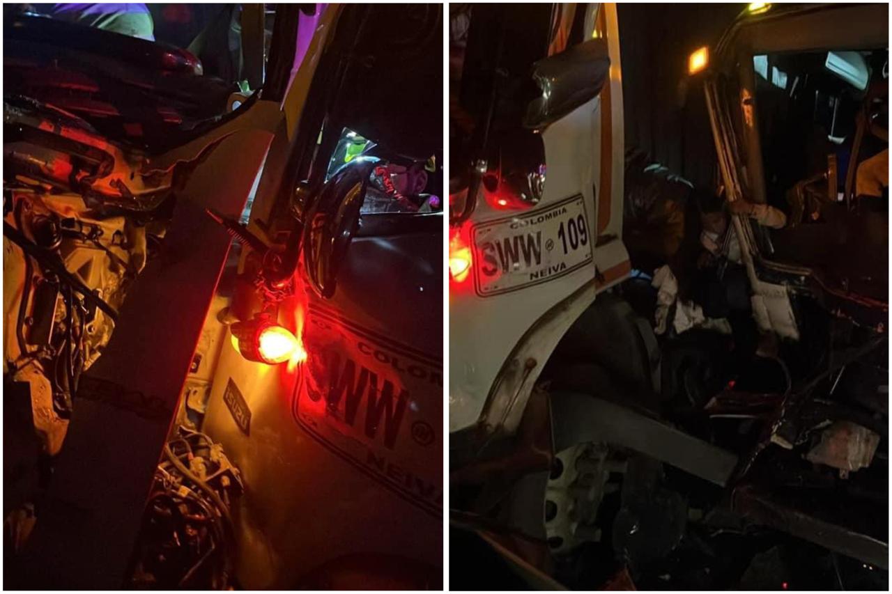 Tractomula chocó contra buseta en Santa Rosa de Osos: 11 heridos y 2 personas atrapadas