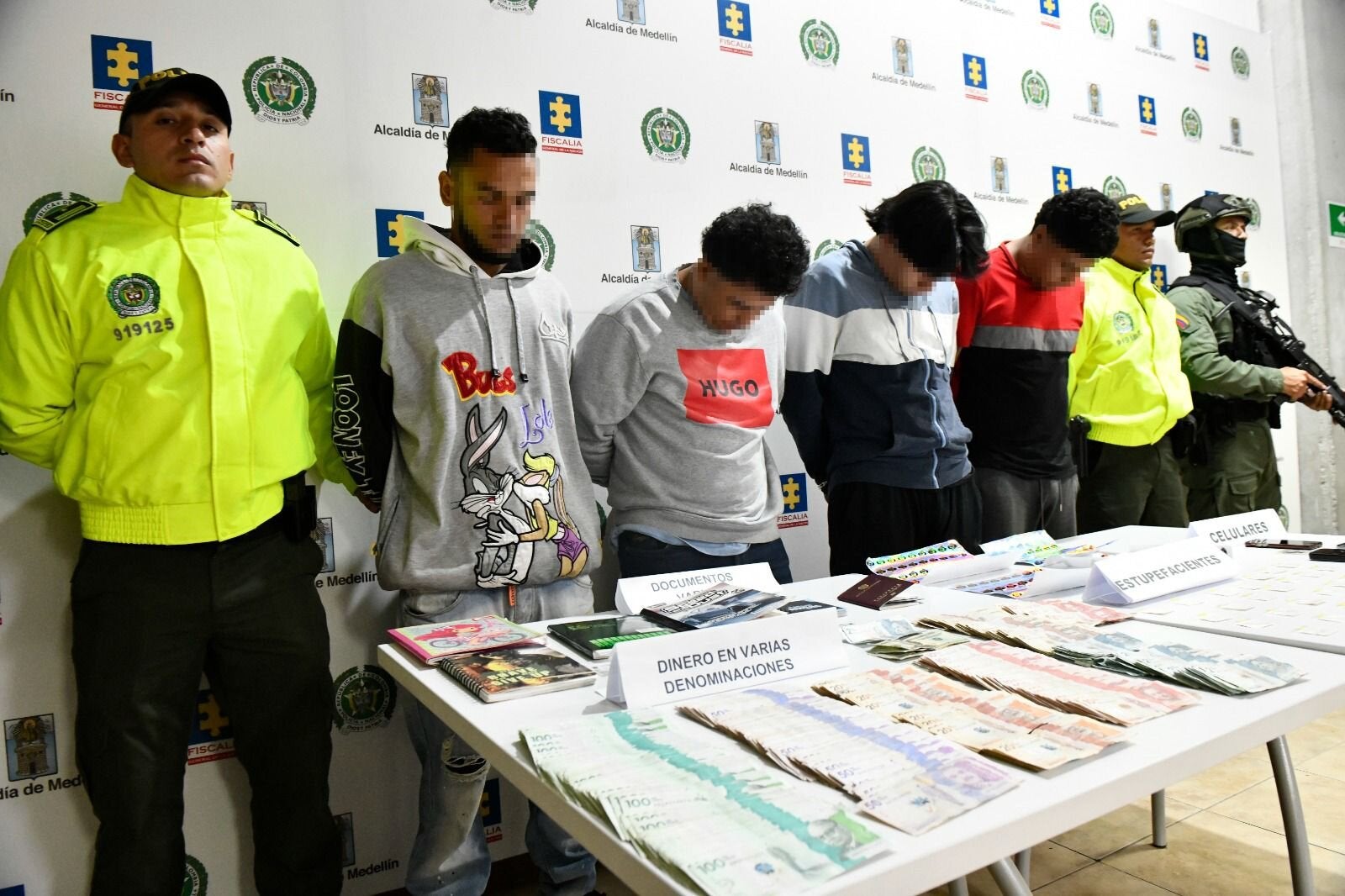 Detalles de la captura de cuatro presuntos delincuentes