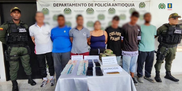 Capturados de la banda ‘La Vega’ en Antioquia