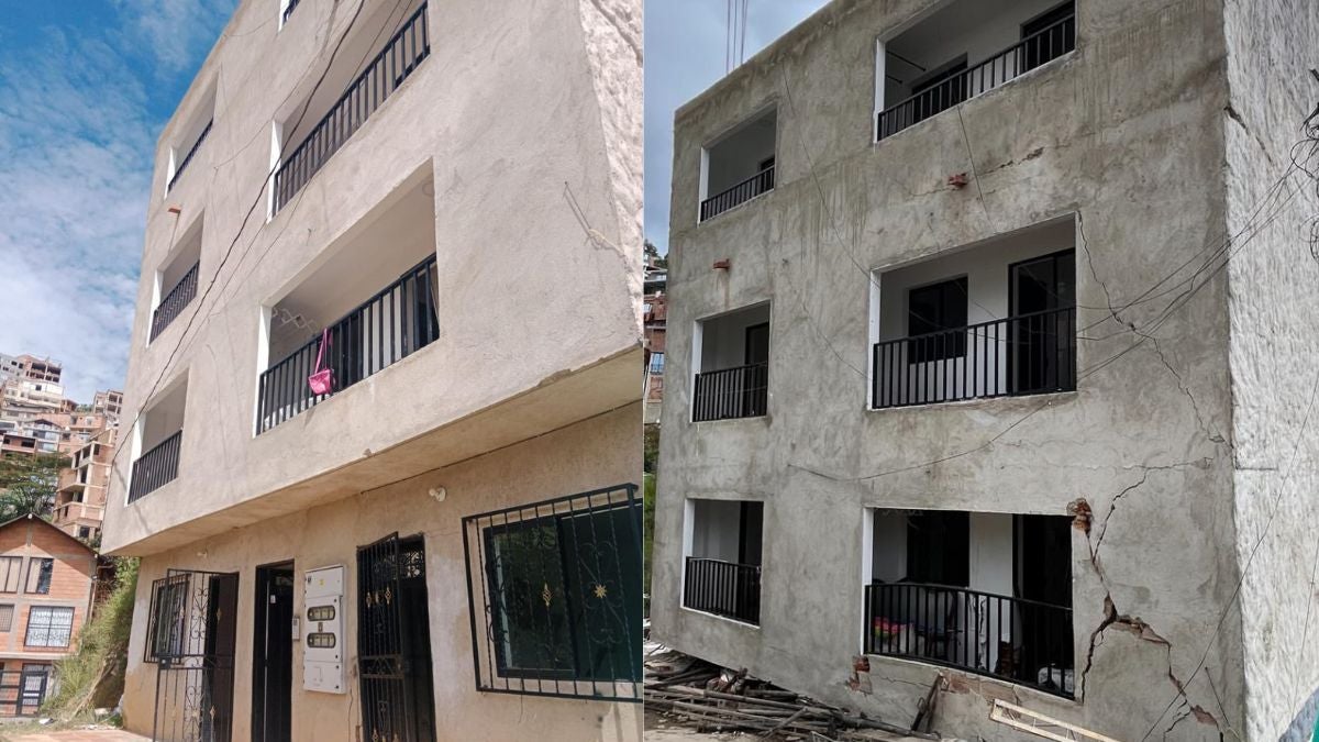 Edificación con colapso parcial en Altavista, Medellín