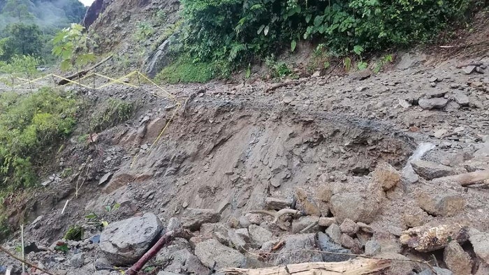 Pérdida de banca en vía Quibdó-Medellín