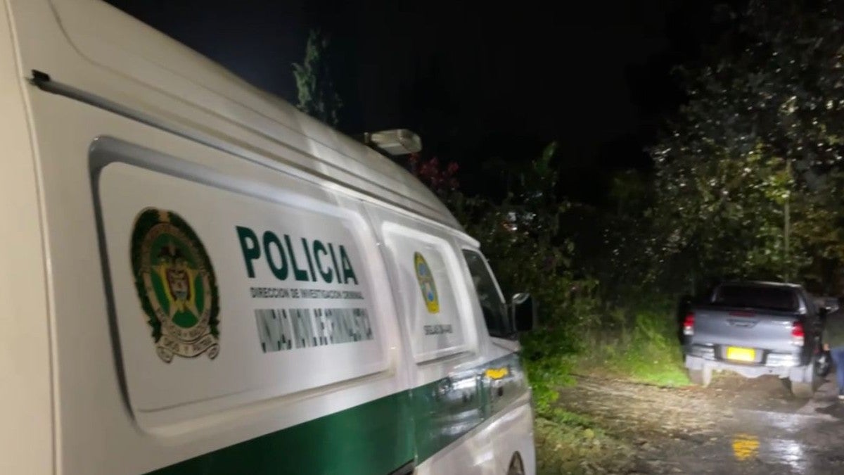 Policía hace presencia en sitio de masacre en Rionegro, Antioquia