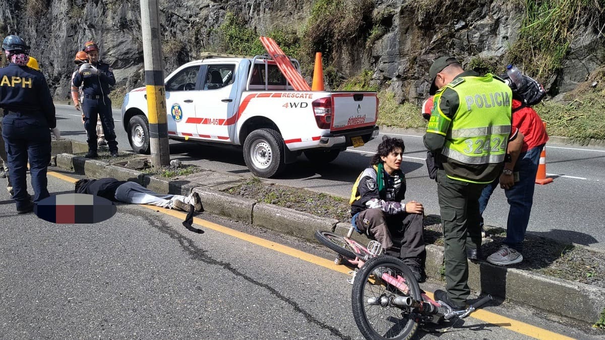 Accidente en la autopista Bogotá - Medellín