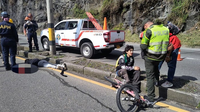 Accidente en la autopista Bogotá - Medellín