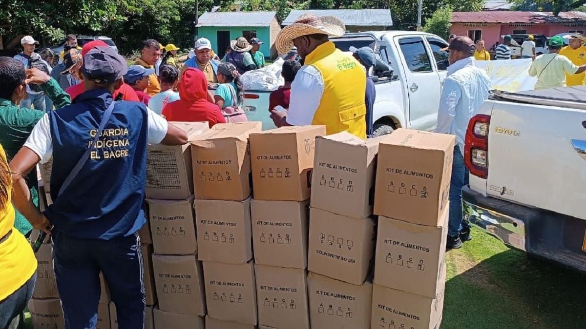 Entregan ayudas humanitarias en el corregimiento de Puerto López de El Bagre