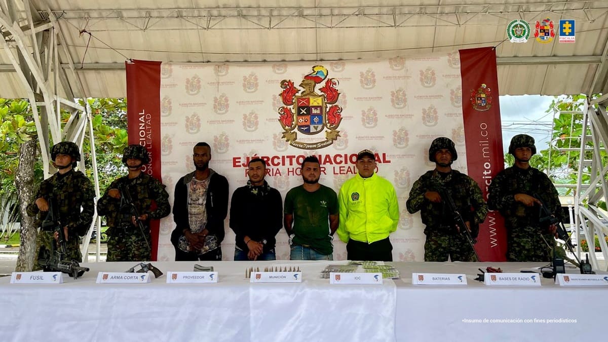 Asegurados presuntos integrantes del Clan del Golfo en Antioquia