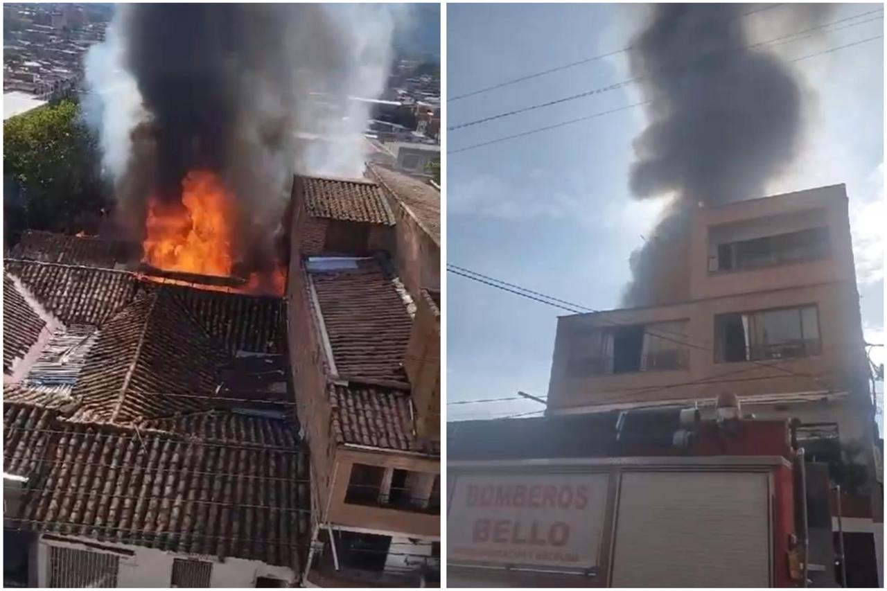 Incendio en Bello
