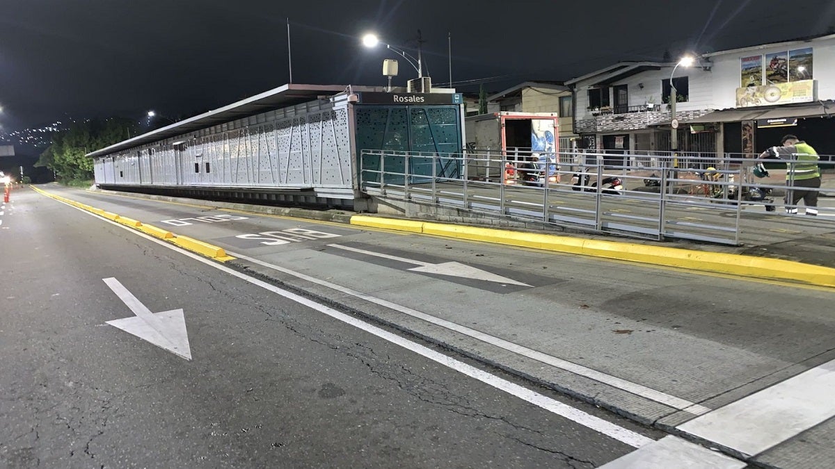 Mejoramiento en las vías del Metroplús