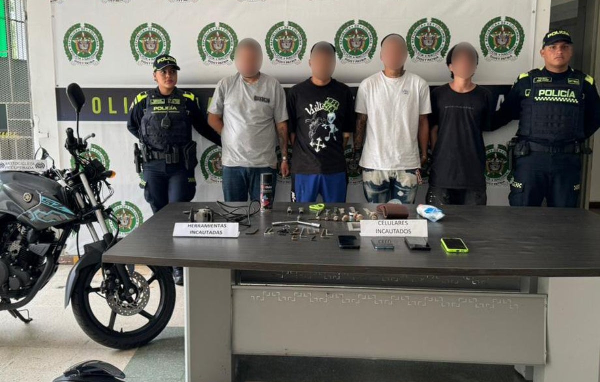 Cayeron cuatro desmanteladores de una moto robada en Manrique: Avaluada en $10 millones