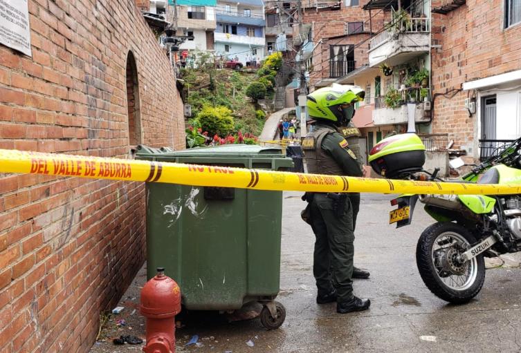 Procedimiento policial en Medellín