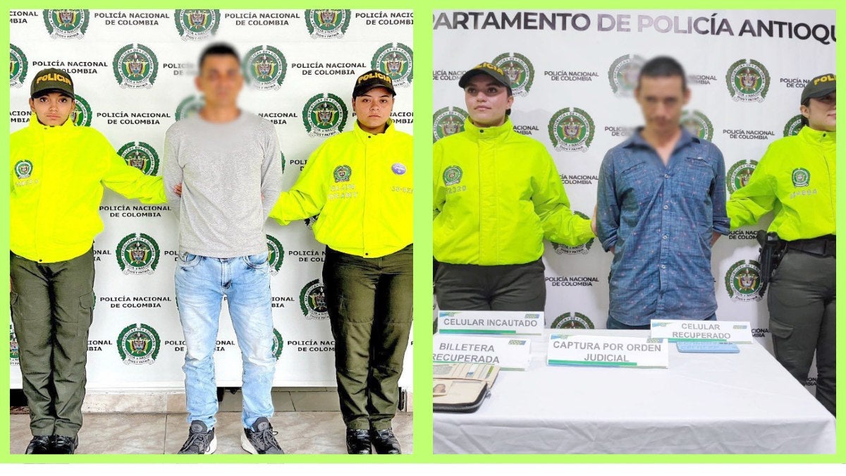 Capturados presuntos feminicidas en Antioquia