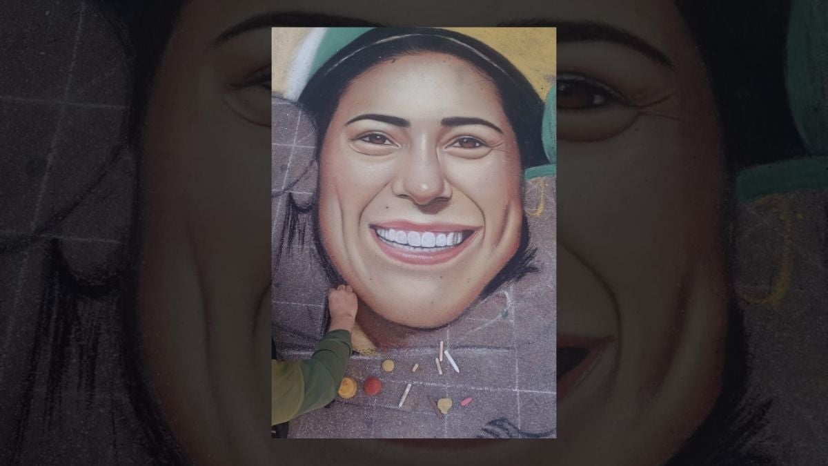 Aristas callejeros dibujaron a Mariana Pajón