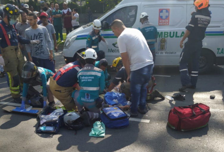 Accidente de tránsito en Medellín
