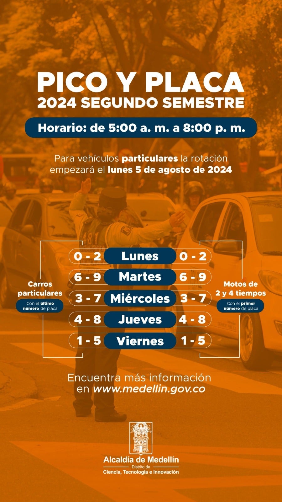 Pico y Placa Medellín 2024