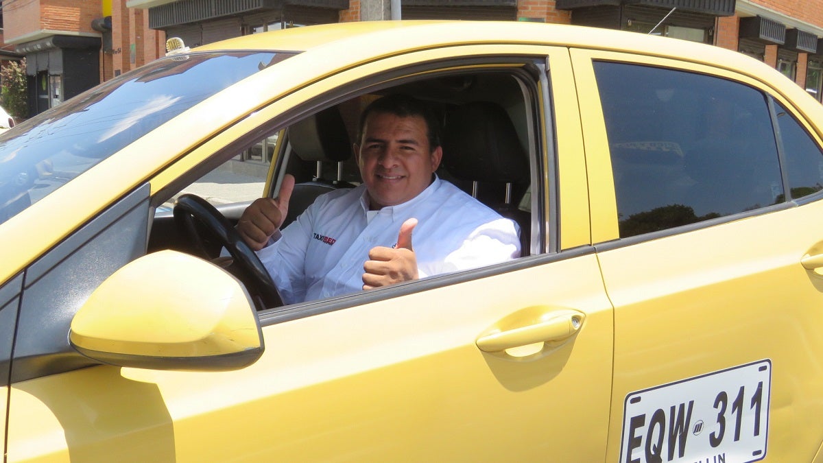 Taxistas en Medellín