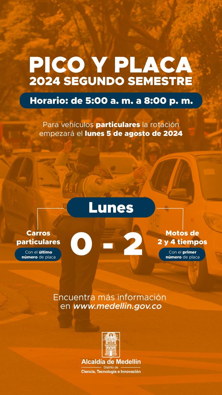 Rotación del Pico y Placa en Medellín: ¡Atención conductores!