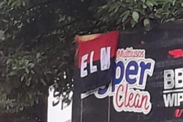 Pusieron bandera del ELN en Autopista sur en límites de Medellín e Itagüí