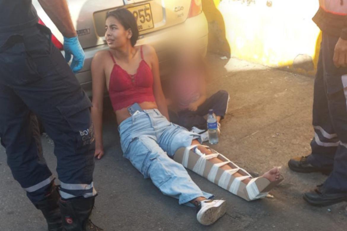 Accidente de transito en el barrio Caicedo de Medellín