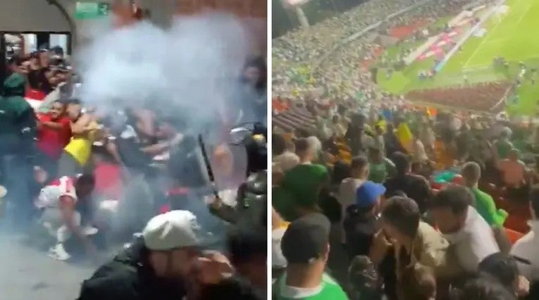 Desmanes en el estadio Atanasio Girardot de Medellín