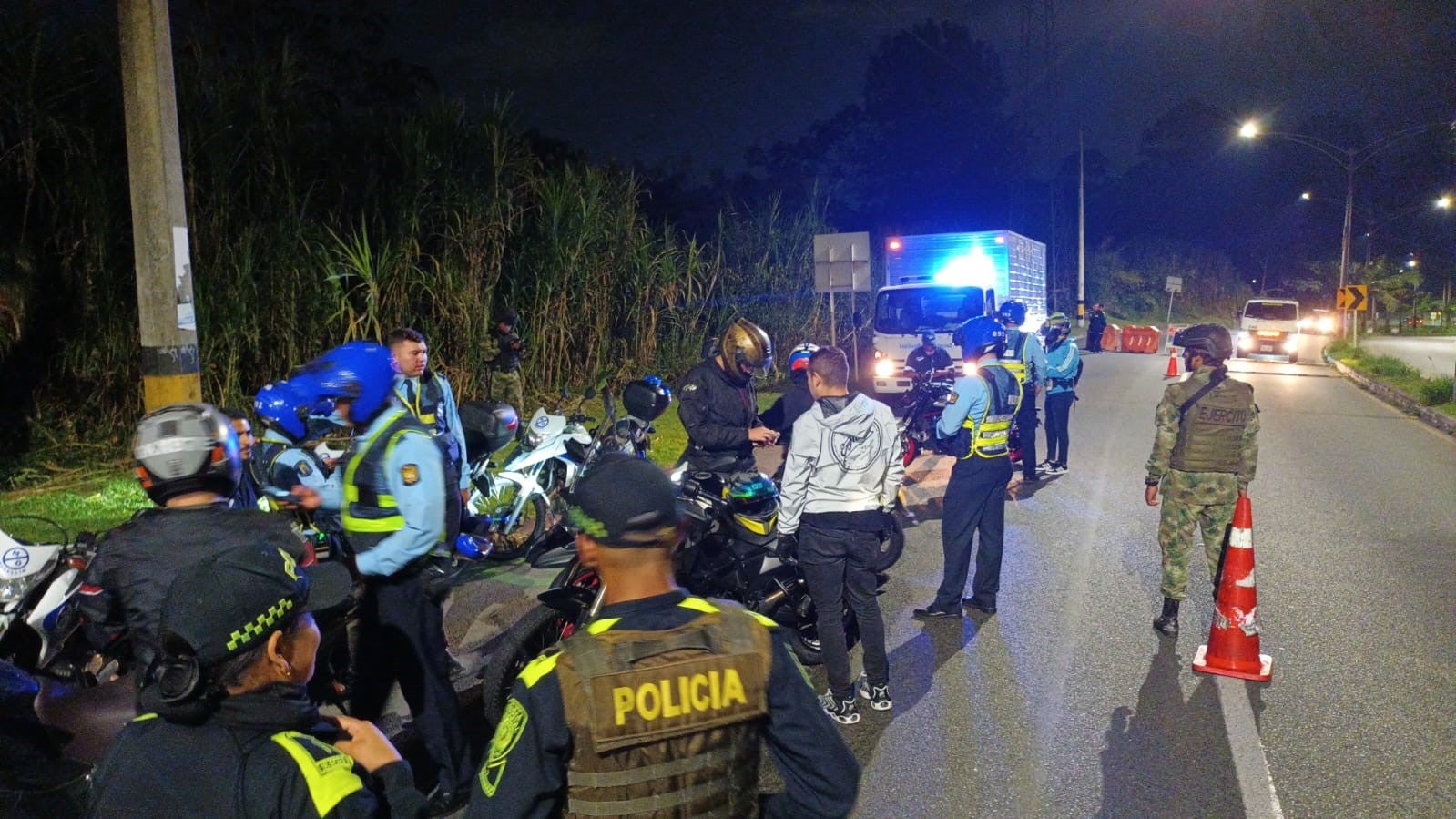 Operativo en la Avenida Las Palmas