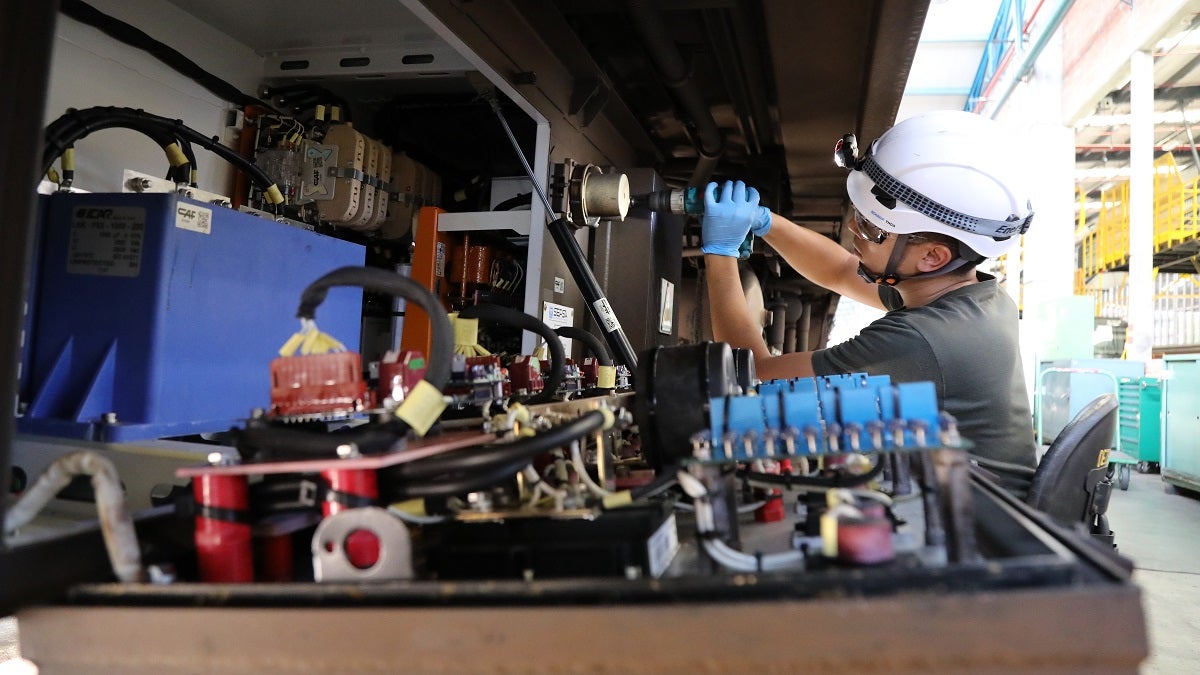 Mantenimiento en el Metro de Medellín