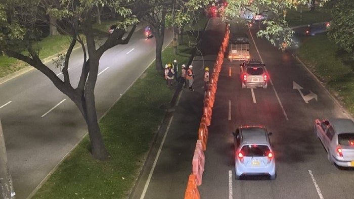 Obras en el interceptor oriental de la avenida Regional