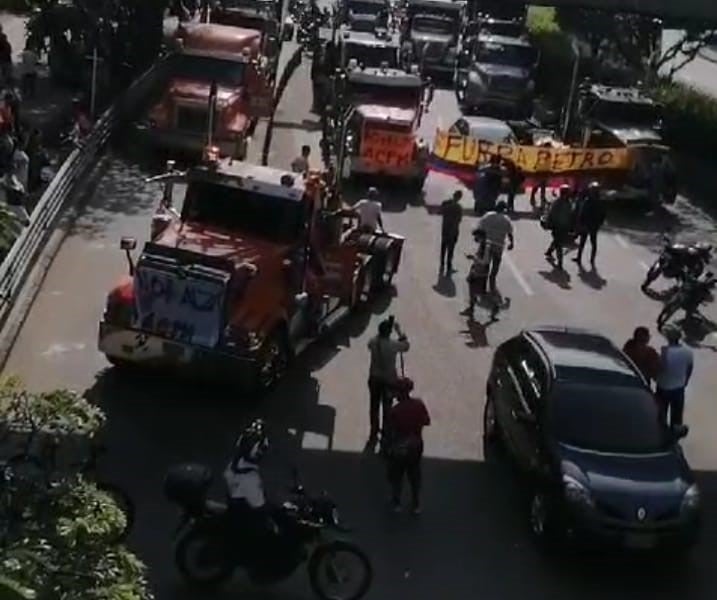 Paro camionero en Medellín