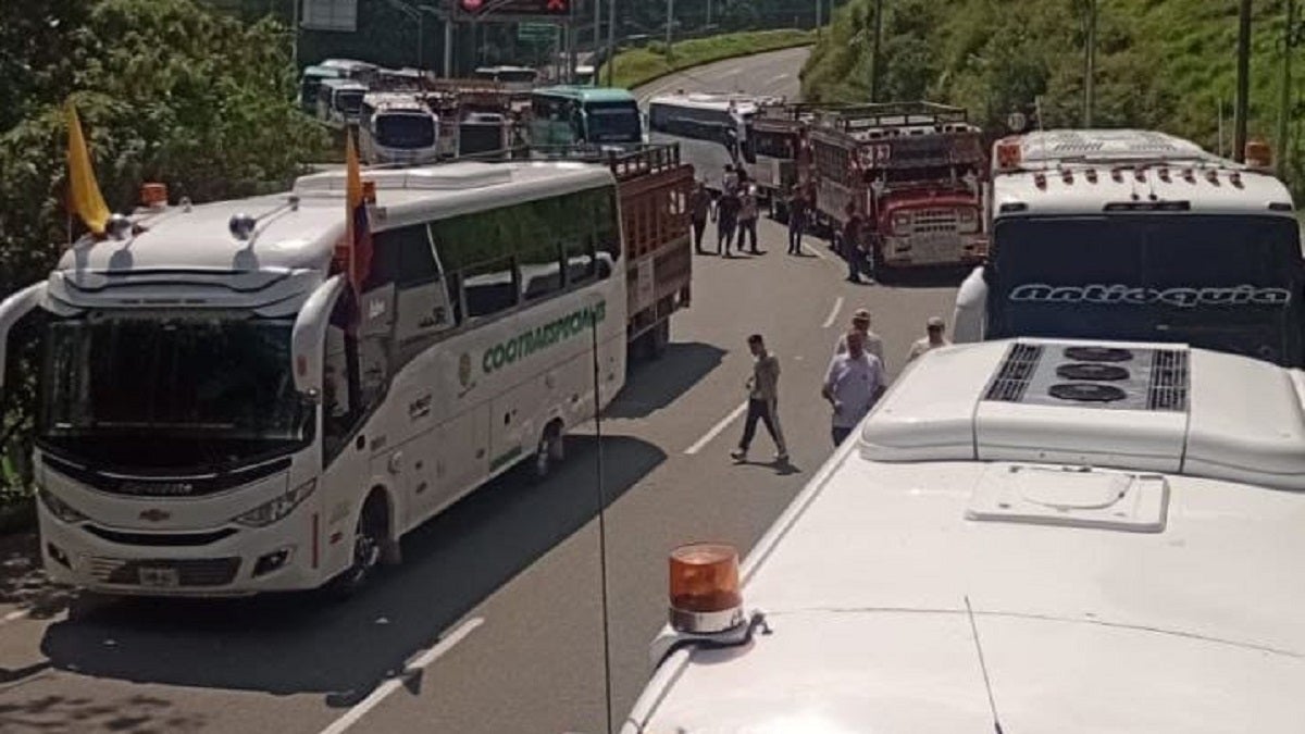 Paro camionero en Antioquia