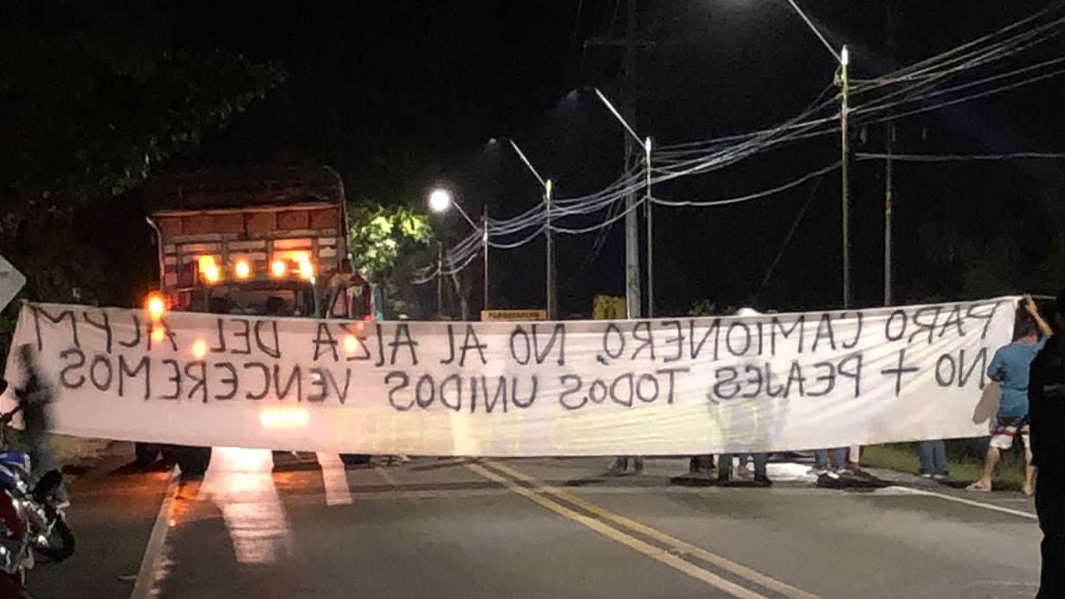 Protestas sector transportador -Antioquia -2024