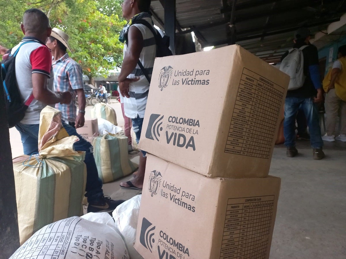 Llegan ayudas a desplazados y confinados en zonas más afectadas por violencia en Antioquia