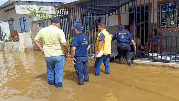 Personas afectadas por lluvias en El Bagre y Zaragoza en Antioquia