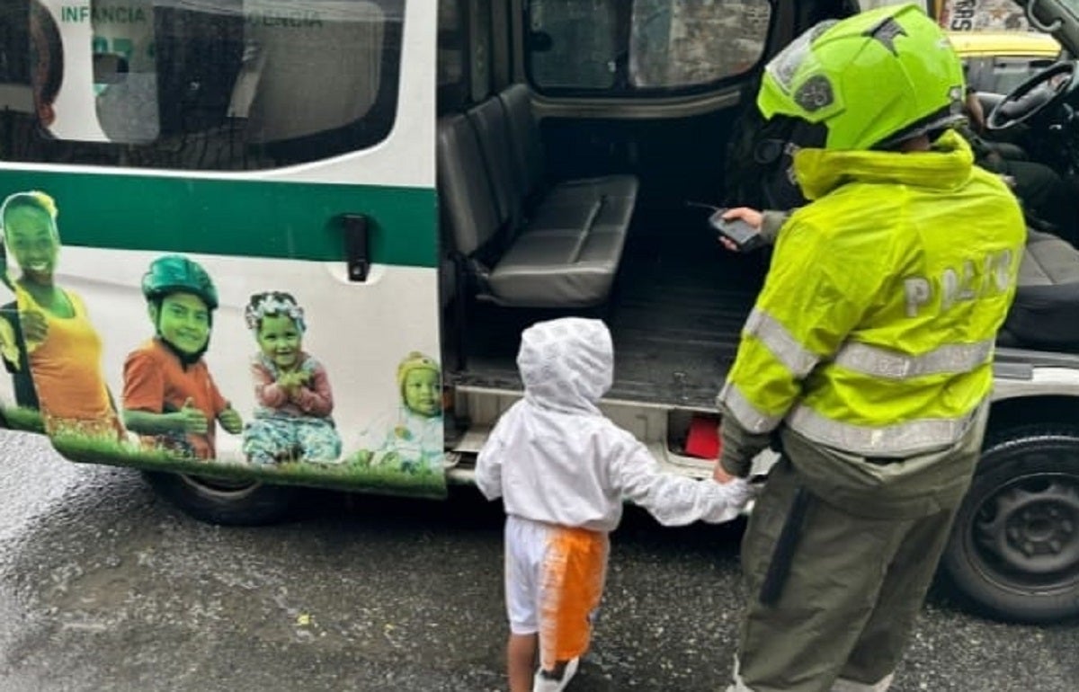 Rescatado niño de 5 años en estado de abandono en Medellín