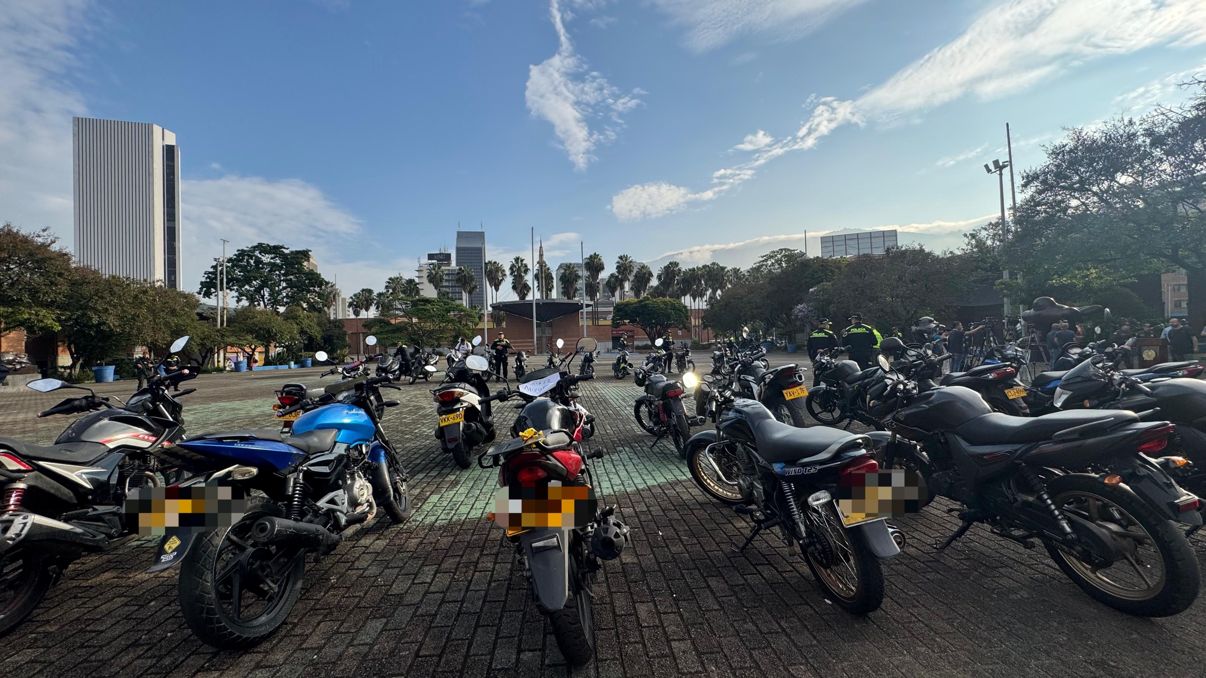 Motos recuperadas en Medellín