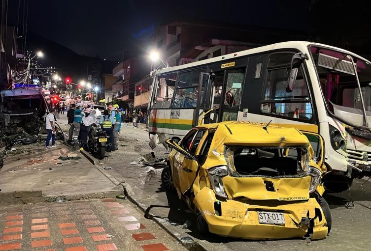 Accidente de tránsito en Medellín