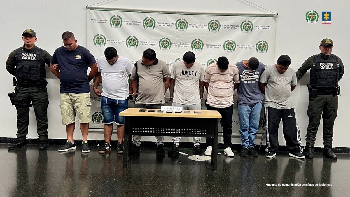 Presuntos integrantes de 'Los Taxistas' en Medellín